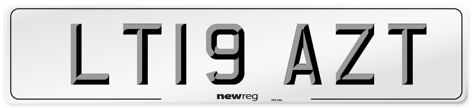 LT19 AZT Number Plate from New Reg